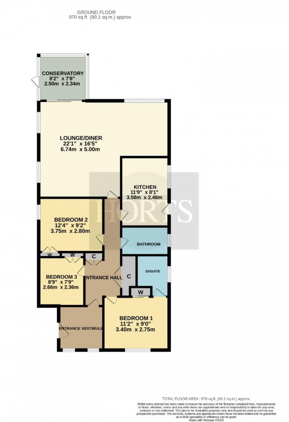 Floorplan for Swallow Close, East Hunsbury, Northampton