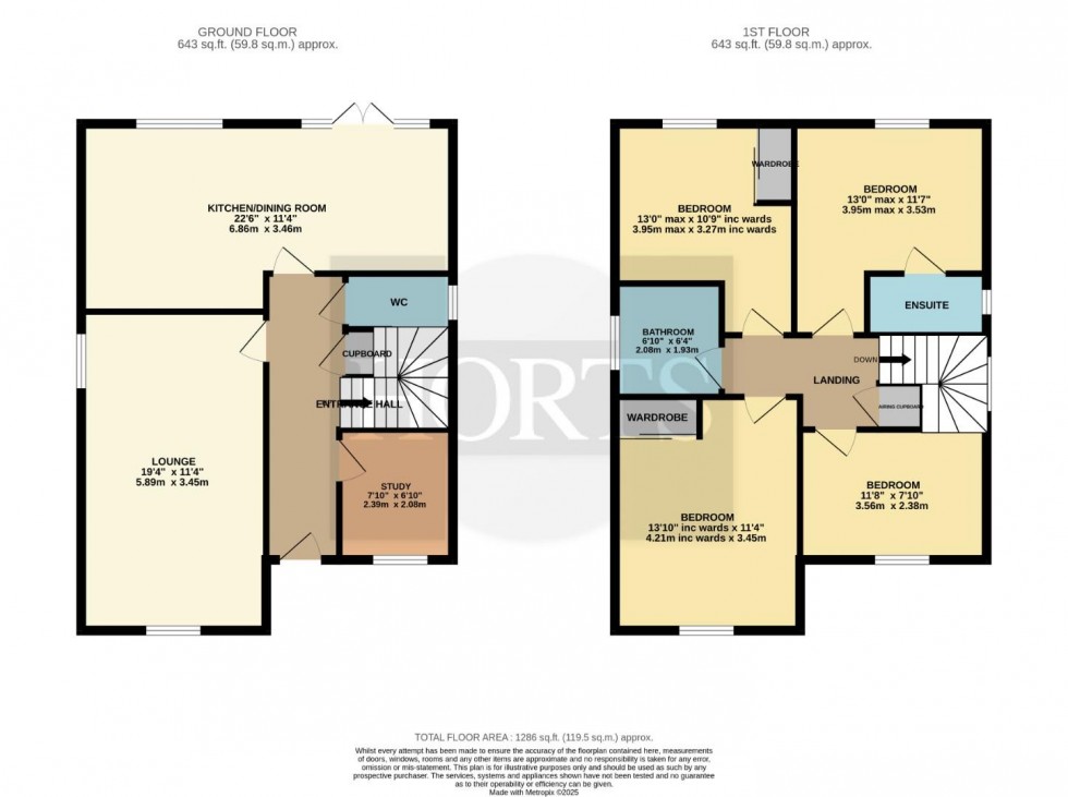 Floorplan for Ash Tree Road, Duston, Northampton