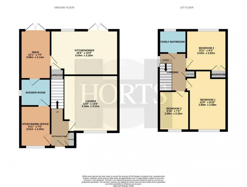 Floorplan for Cordon Crescent, Earls Barton, Northampton