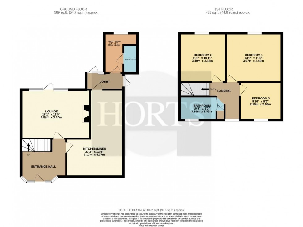 Floorplan for Highfield Way, Yardley Hastings, Northampton
