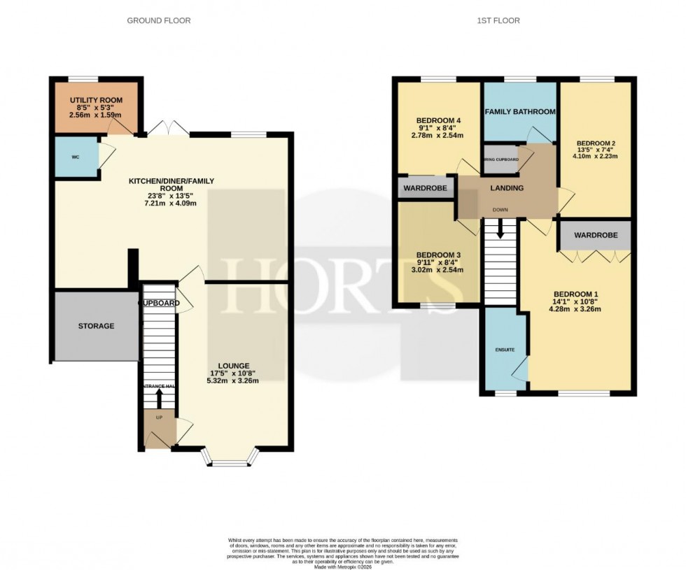 Floorplan for Orton Close, Mawsley, Kettering