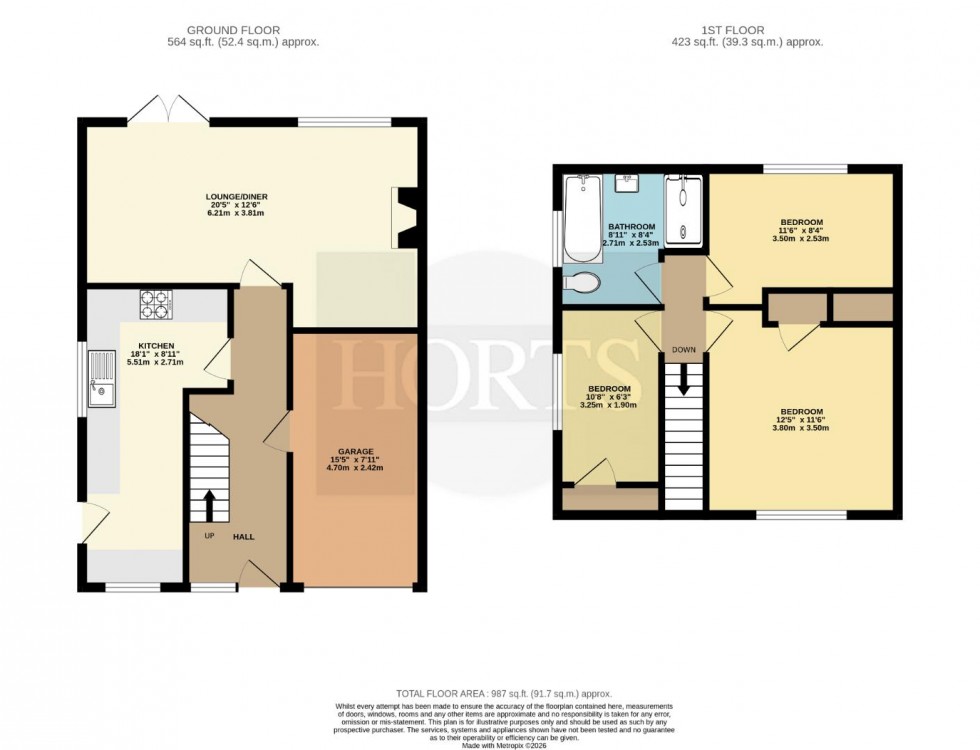 Floorplan for Cordelia Way, Rugby