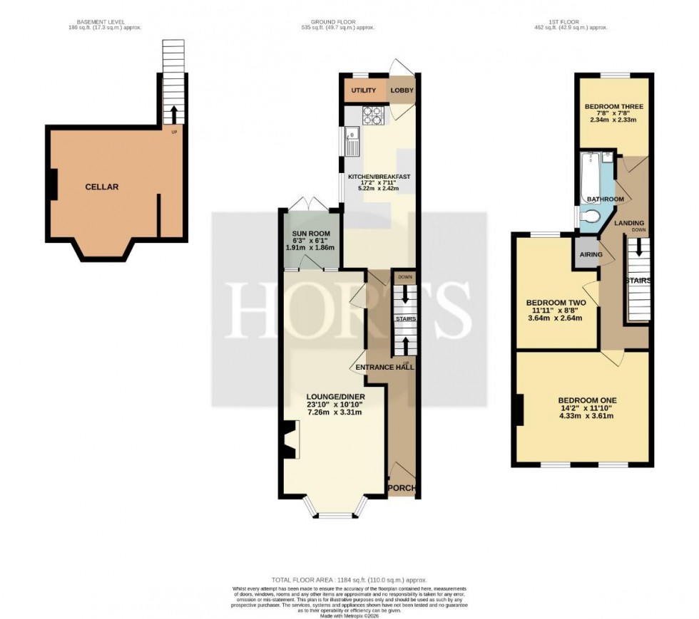 Floorplan for Ivy Road, Abington, Northampton