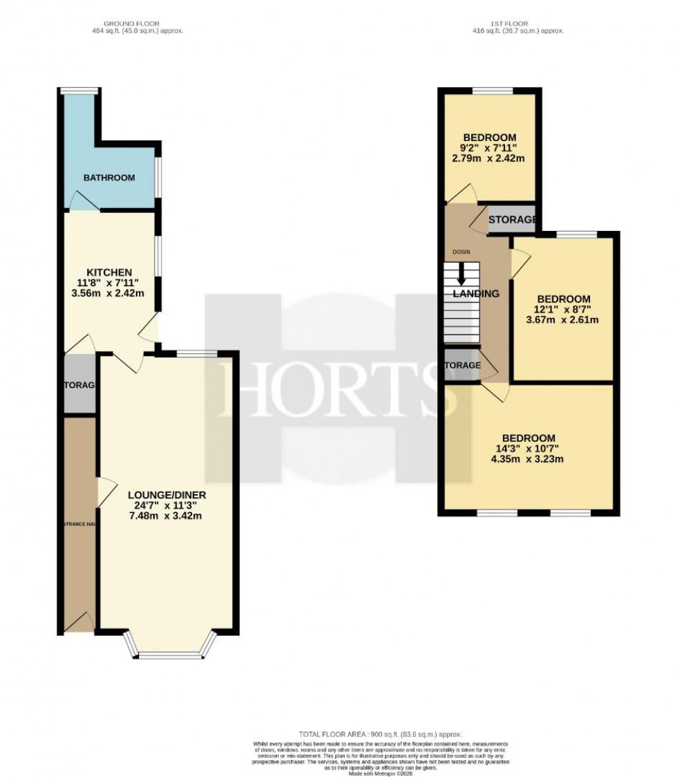 Floorplan for Euston Road, Northampton