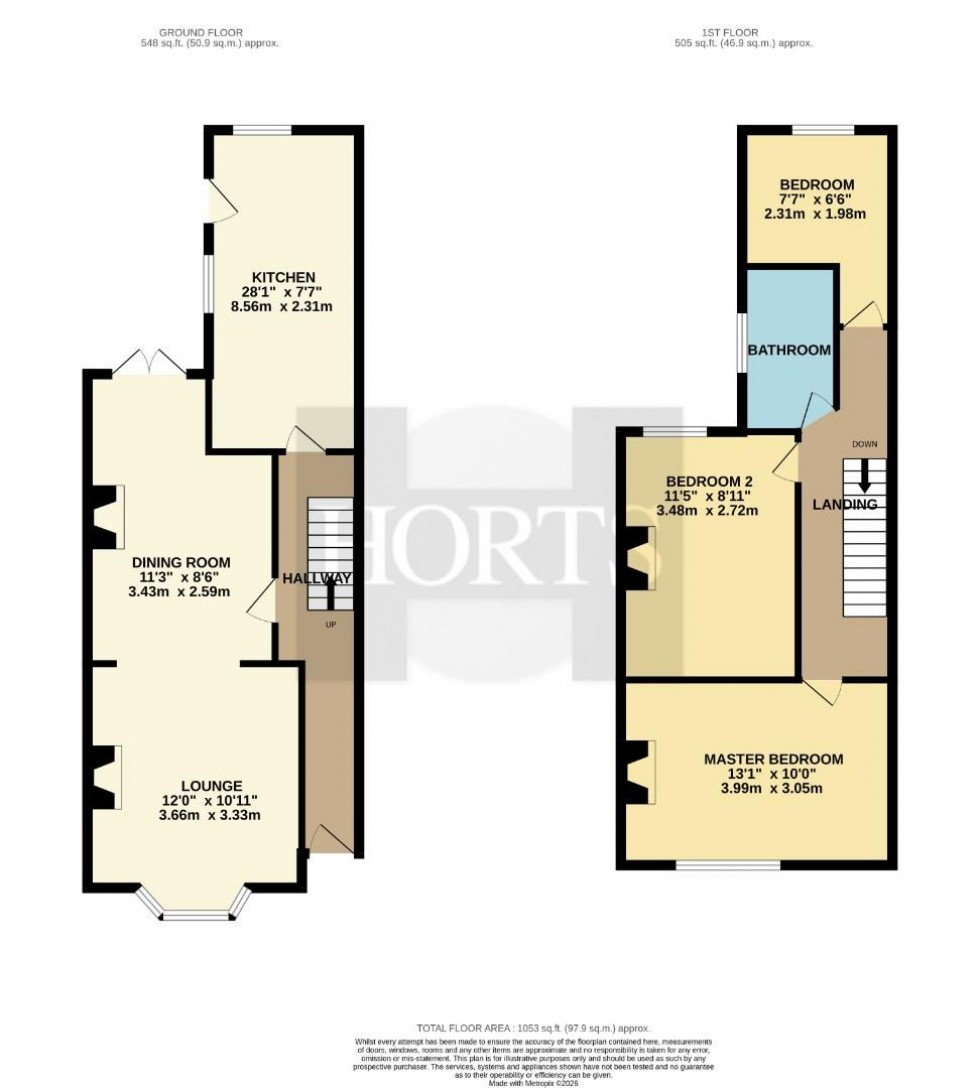 Floorplan for Turner Street, Northampton