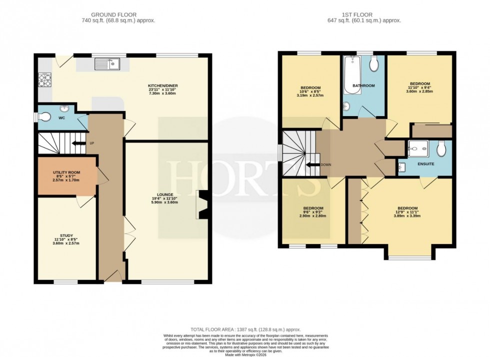 Floorplan for Culworth Close, Brownsover, Rugby
