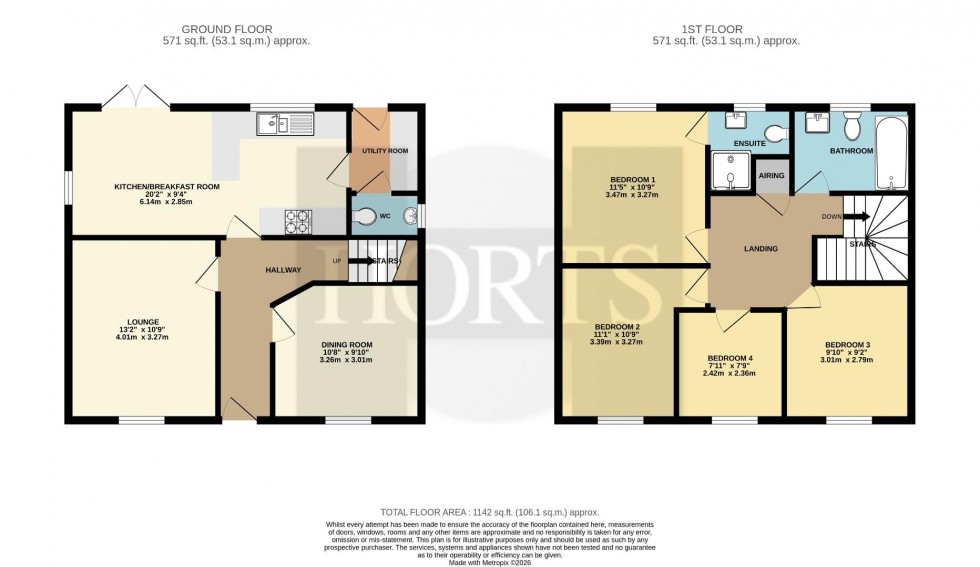 Floorplan for Campus Drive, Kingsthorpe, Northampton