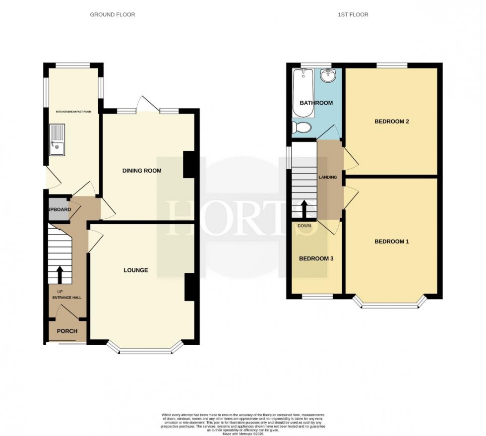 Floorplan for Warren Road, Rugby