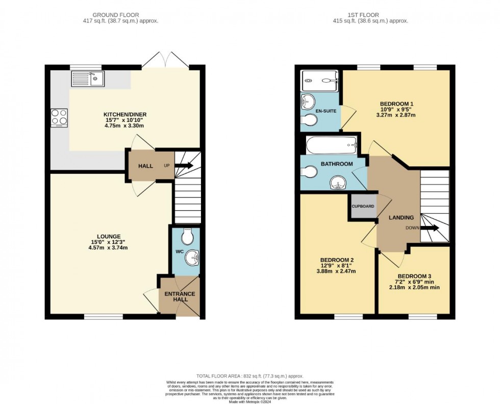 Floorplan for De Bray Close, Harlestone Heath, Northampton