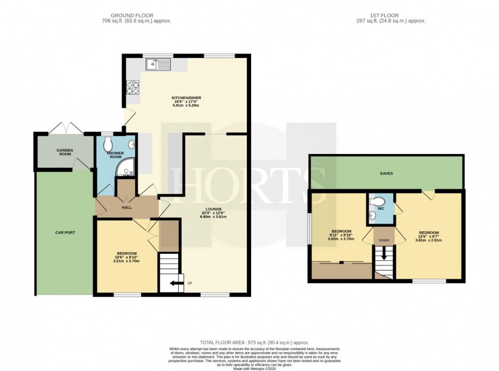 Floorplan for Horne Close, Rugby