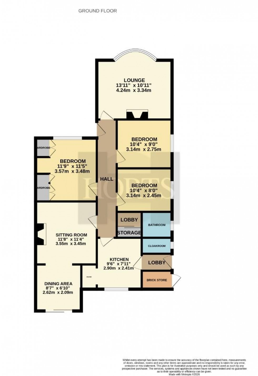 Floorplan for Barons Way, Northampton