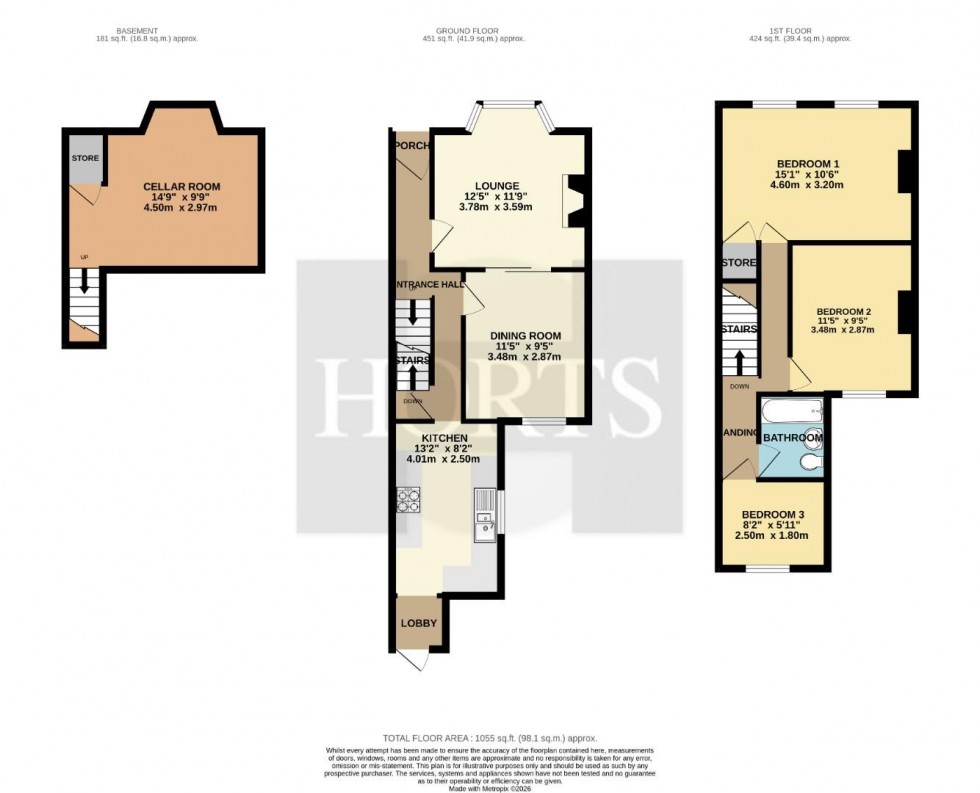 Floorplan for Edinburgh Road, Queens Park, Northampton