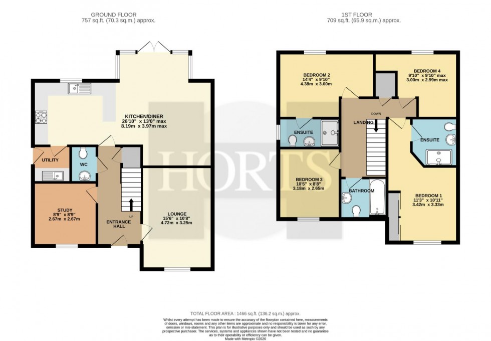Floorplan for Silverthorn Drive, Moulton, Northampton