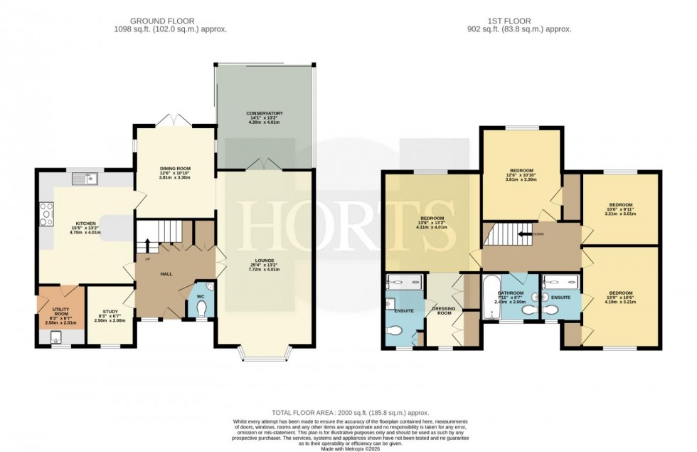 Floorplan for Francis Drive, Cawston, Rugby