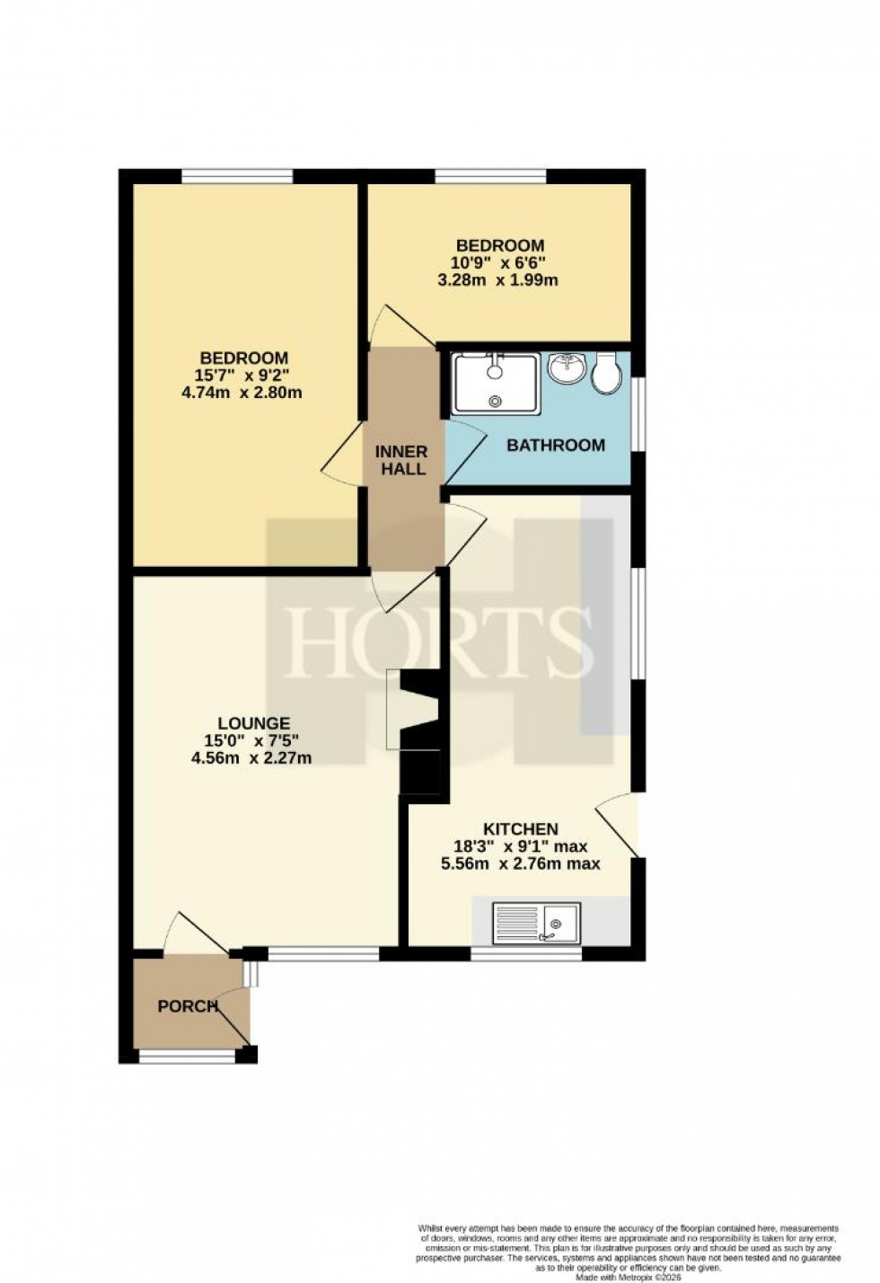 Floorplan for 47 Willow View, Kislingbury, NORTHAMPTON