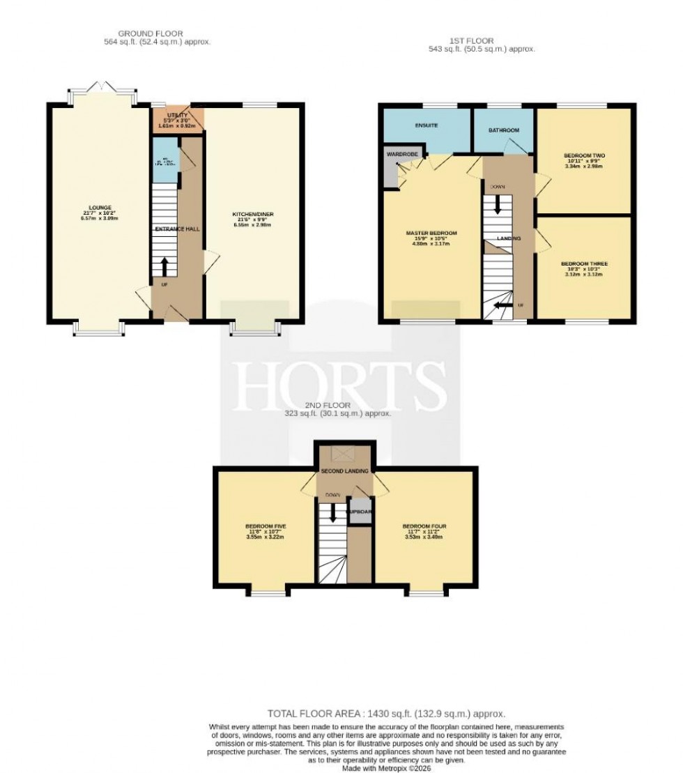 Floorplan for Cave Close, Cawston, Rugby