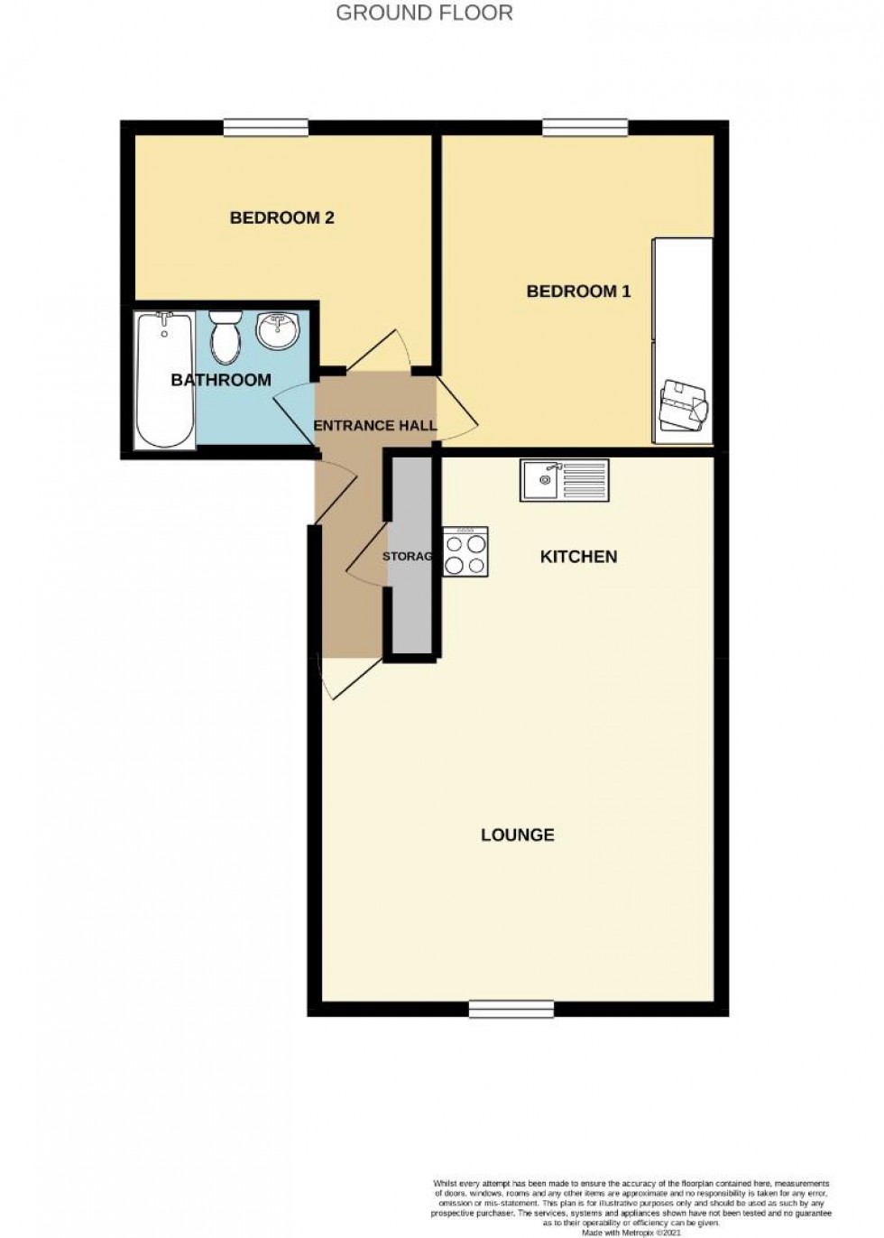 Floorplan for Main Street, Newbold, Rugby