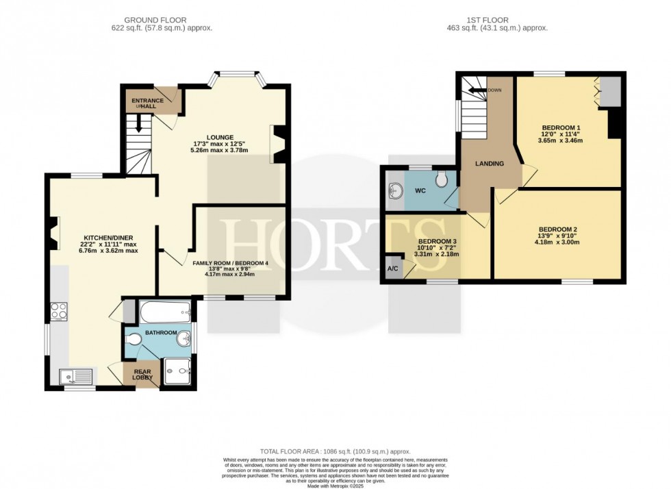 Floorplan for Upper High Street, Harpole, Northampton