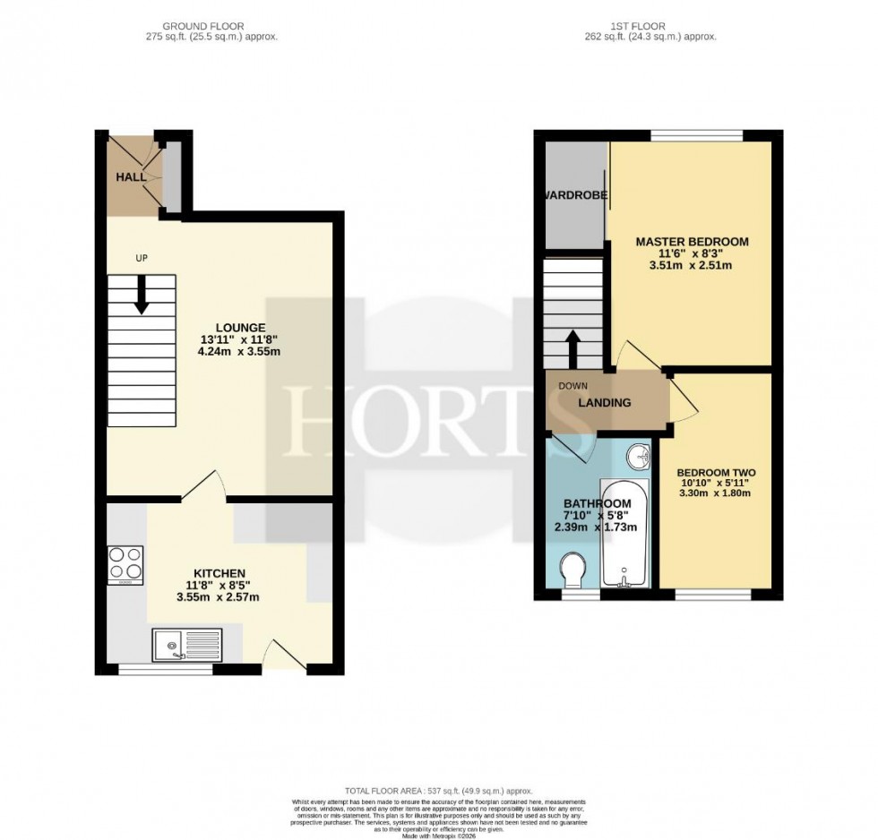 Floorplan for Portchester Gardens, Wakes Meadow, Northampton