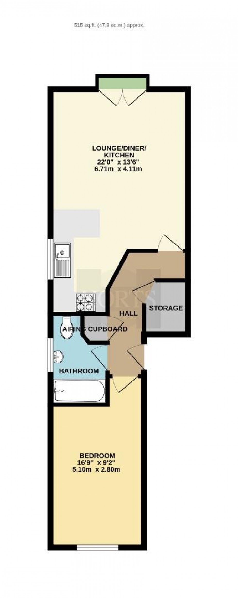 Floorplan for Bath Street, Rugby