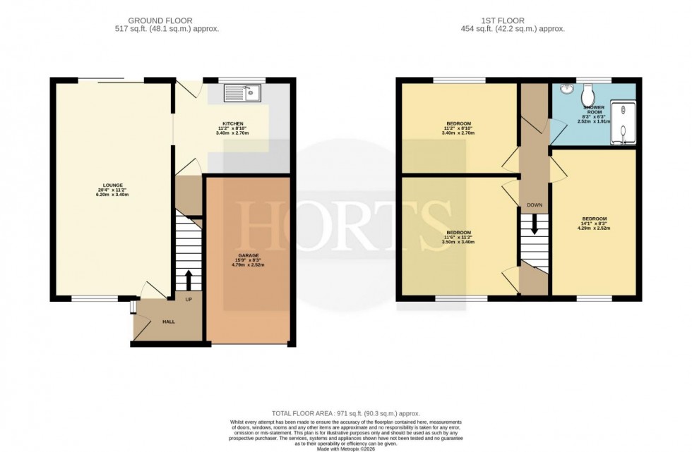 Floorplan for Newall Close, Clifton Upon Dunsmore, Rugby