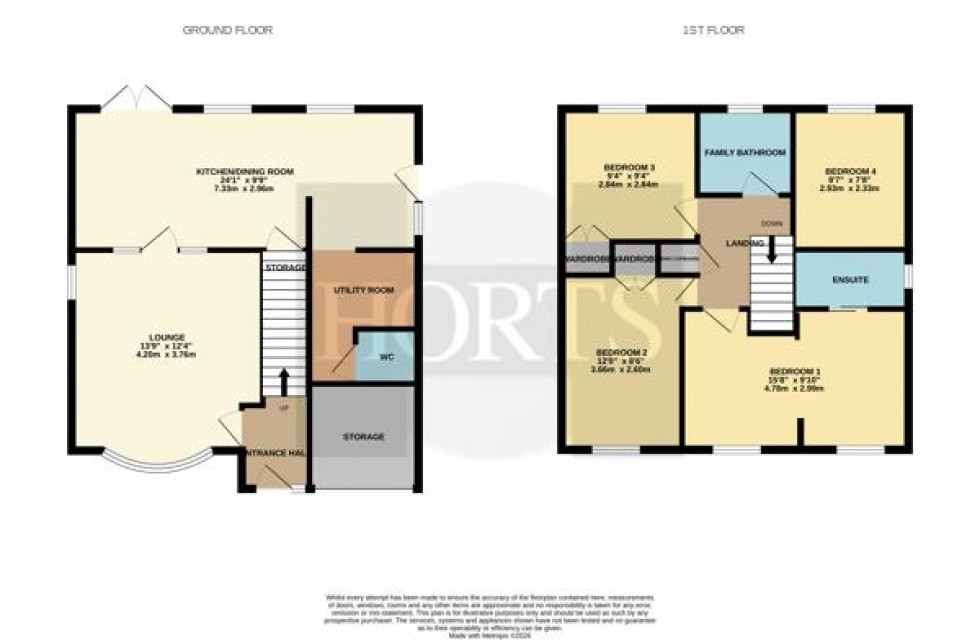 Floorplan for Donaldson Avenue, Broughton, Kettering