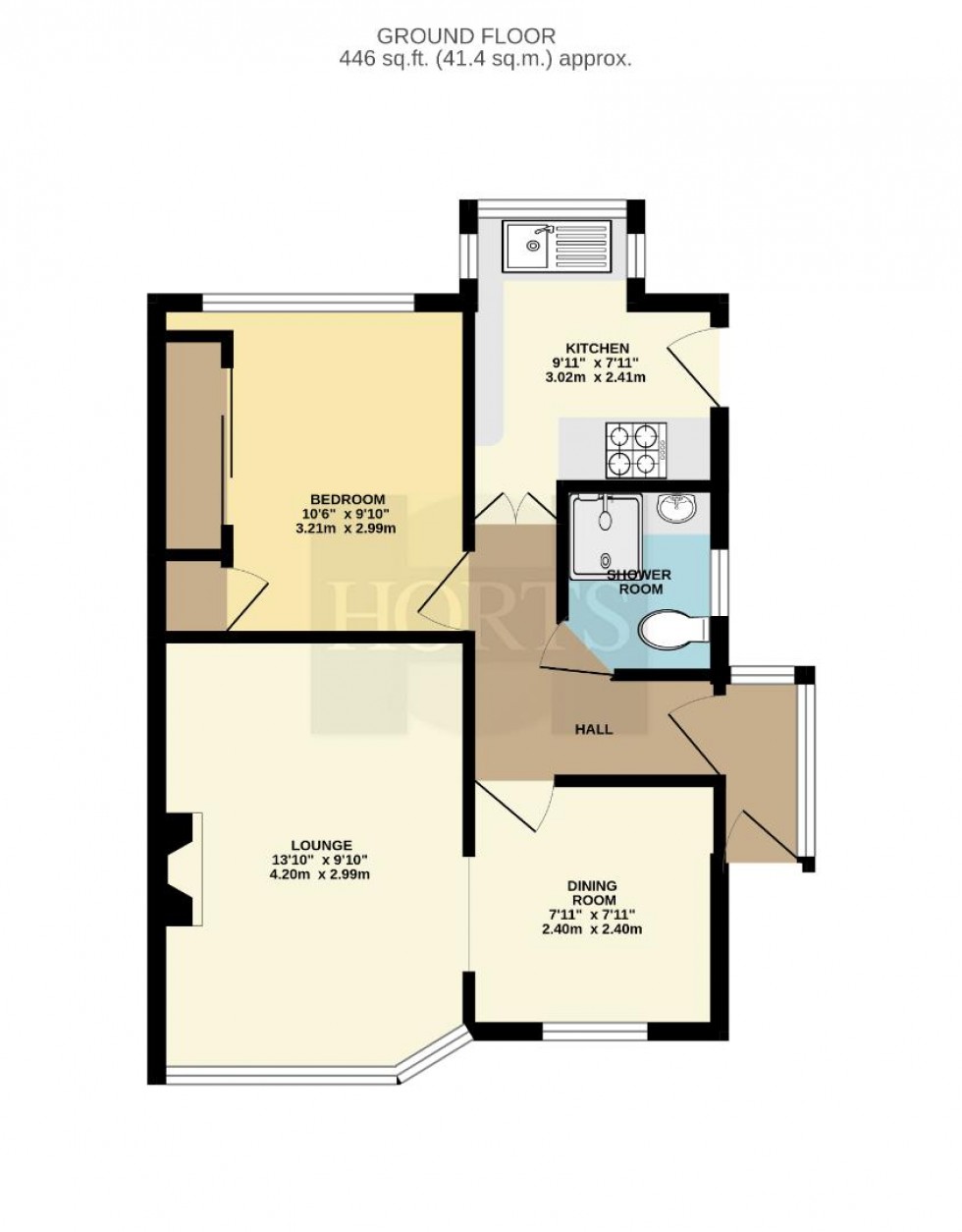 Floorplan for Orchard Way, Rugby