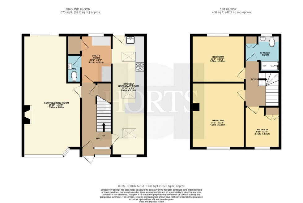 Floorplan for Rupert Brooke Road, Rugby