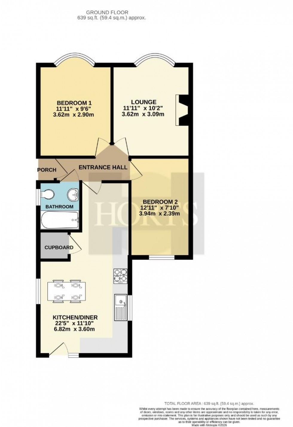Floorplan for Bouverie Road, Hardingstone, Northampton