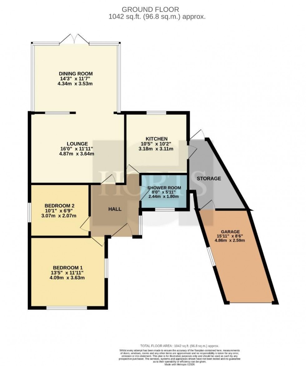 Floorplan for Rushmere Crescent, Northampton