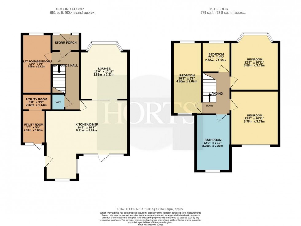 Floorplan for Newbold Road, RUGBY