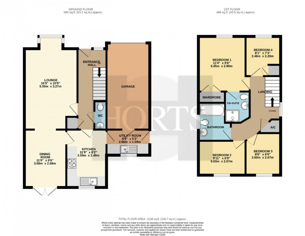 Floorplan for Tibbs Way, Bugbrooke, Northampton