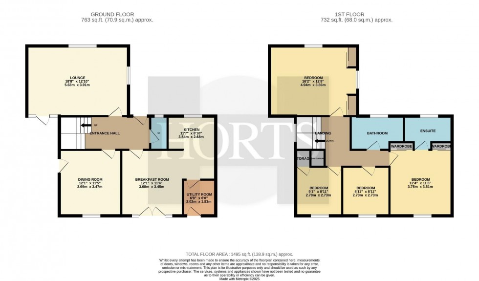 Floorplan for Tiverton Avenue, Kingsthorpe, Northampton