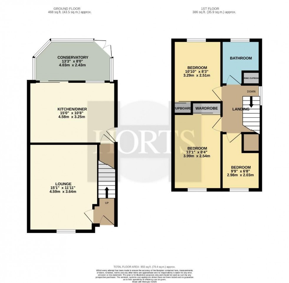 Floorplan for Highfields, Towcester