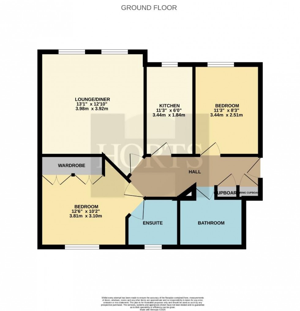 Floorplan for Flat 1 Victoria House, Billing Road, Northampton