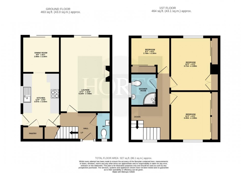 Floorplan for Alwyn Road, Bilton, Rugby