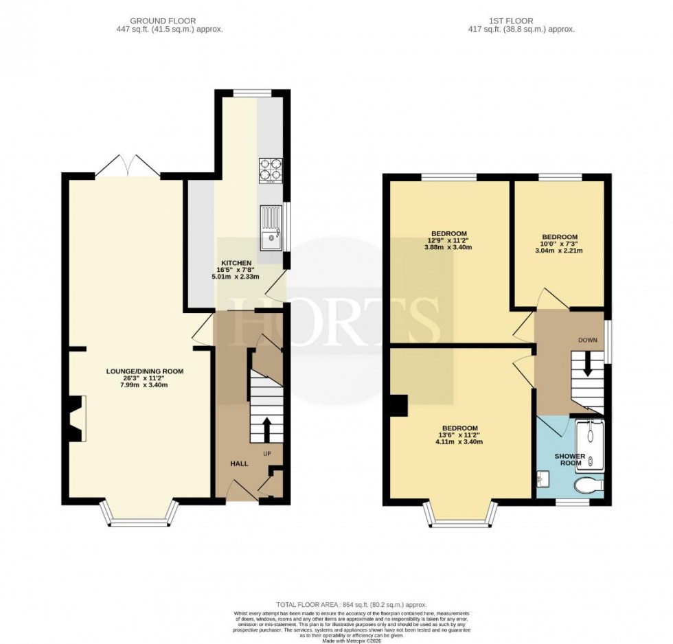 Floorplan for Almond Grove, Rugby