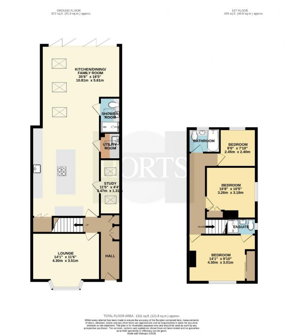 Floorplan for 46 School Street, Hillmorton, RUGBY