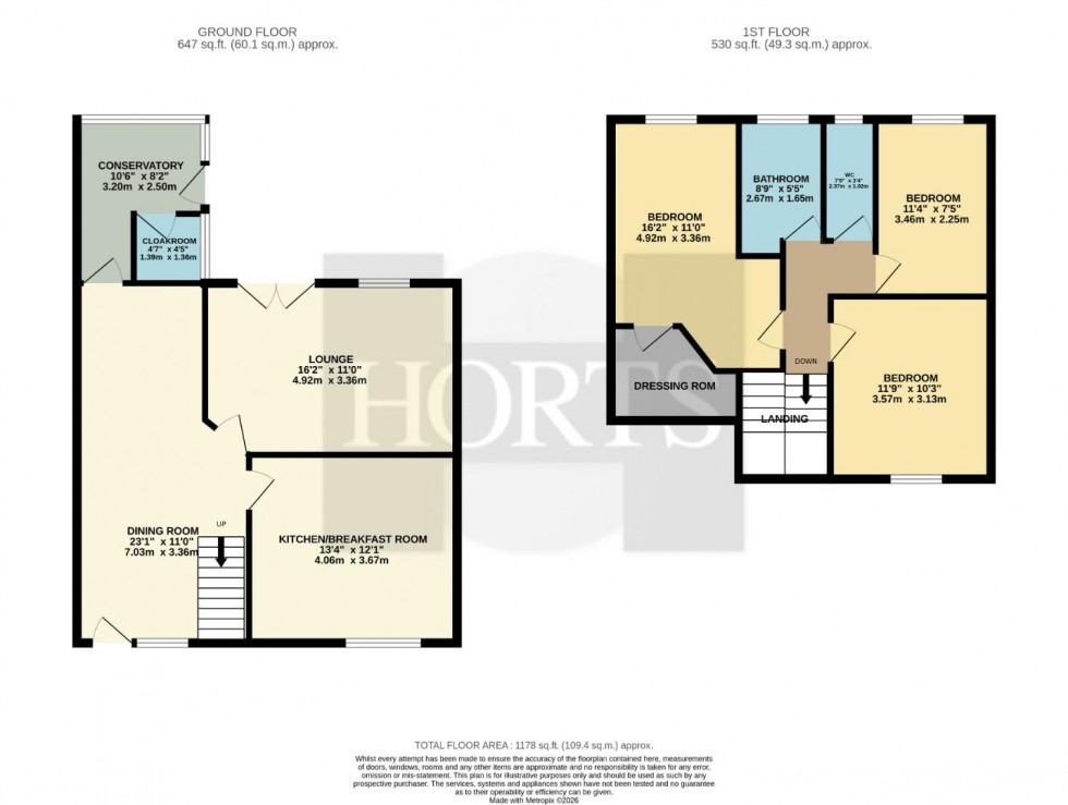 Floorplan for Hoe Way, Roade, Northampton