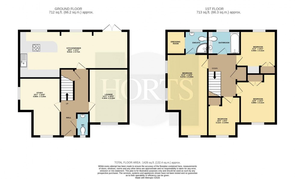 Floorplan for Grendon Drive, Rugby