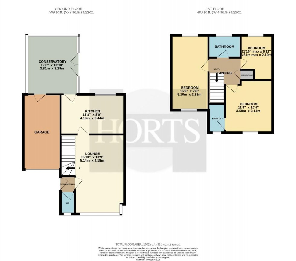 Floorplan for Langsett Close, Weston Favell, Northampton
