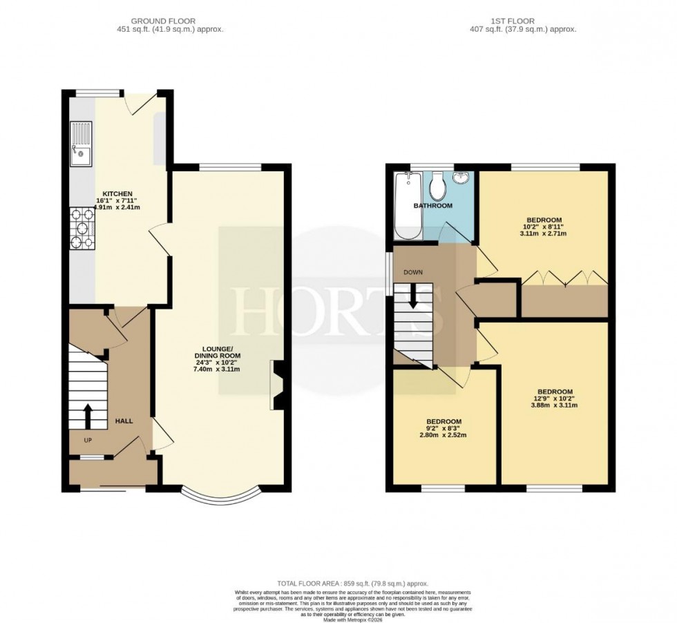 Floorplan for Firs Drive, Rugby
