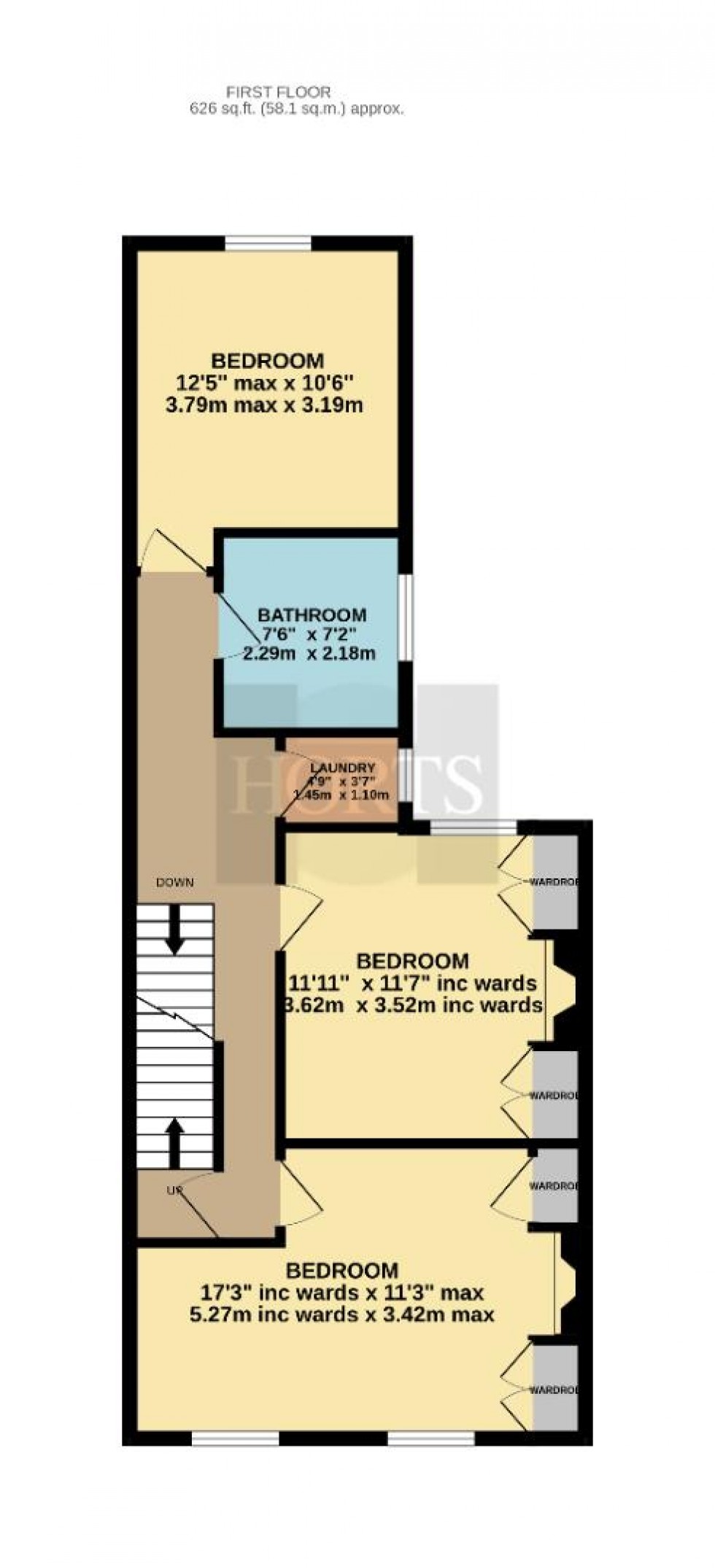 Floorplan for Lower Thrift Street, Northampton
