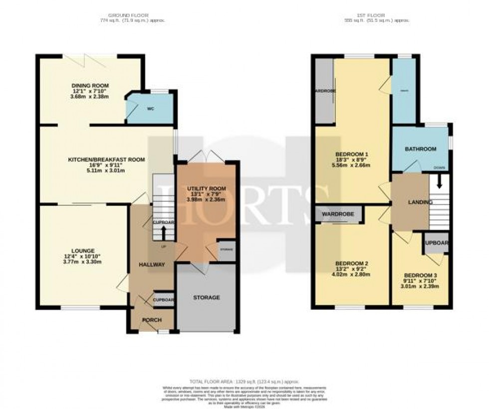 Floorplan for Townley Way, Earls Barton, Northampton
