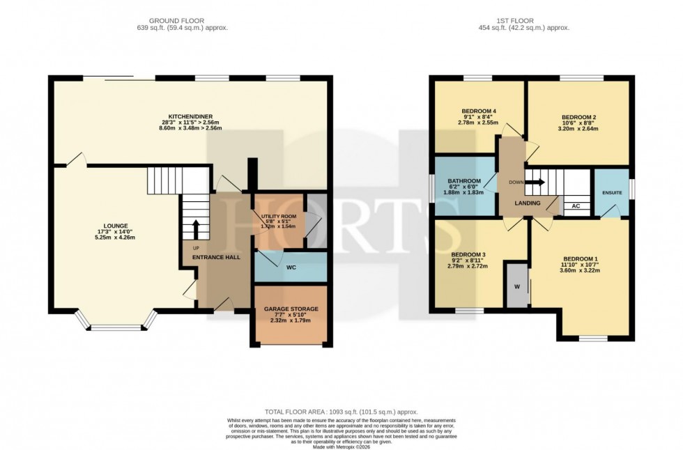 Floorplan for Buckingham Close, East Hunsbury