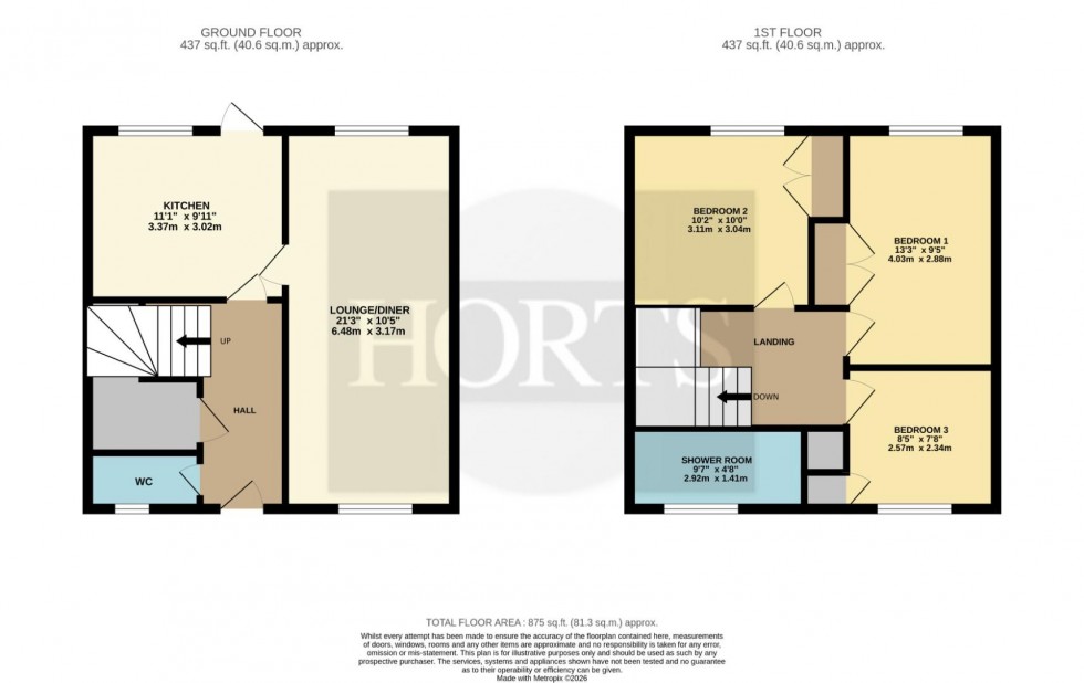 Floorplan for Thorn Hill, Briar Hill, Northampton