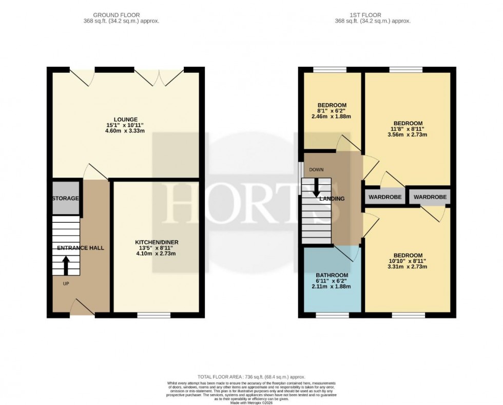 Floorplan for Beech Close, Bugbrooke, Northampton