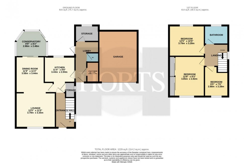 Floorplan for Gloucester Avenue, Northampton