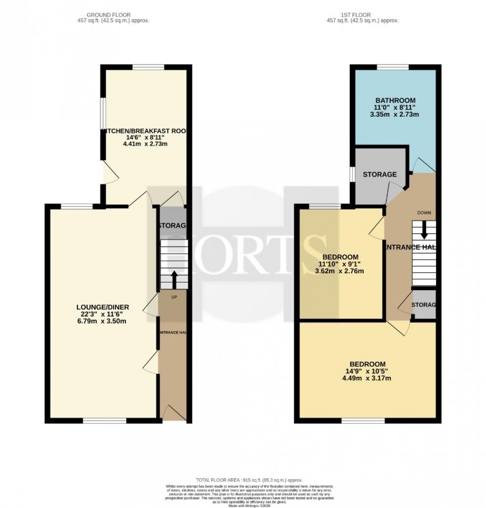 Floorplan for Abbey Street, Northampton