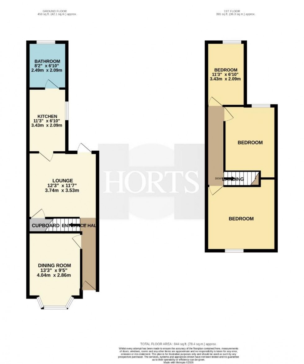Floorplan for King Edward Road, Rugby